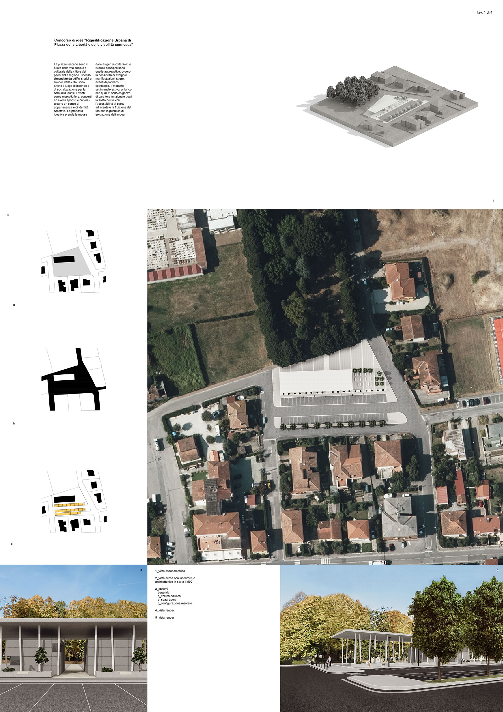 Concorso Idee Riqualificazione urbana Piazza della Libertà a Chiesina Uzzanese.